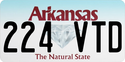 AR license plate 224VTD