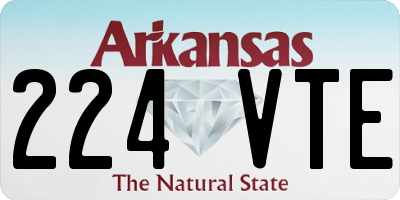 AR license plate 224VTE