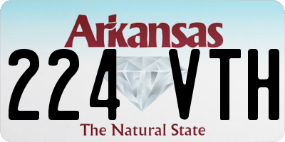 AR license plate 224VTH