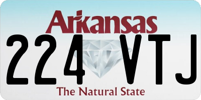 AR license plate 224VTJ