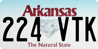 AR license plate 224VTK