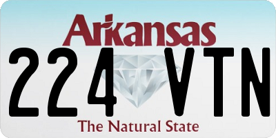 AR license plate 224VTN