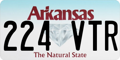 AR license plate 224VTR