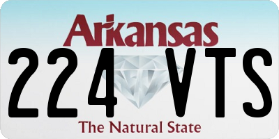 AR license plate 224VTS