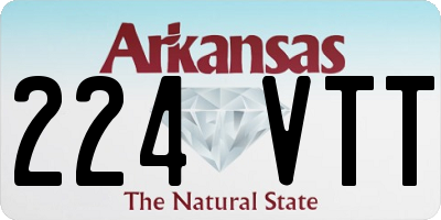 AR license plate 224VTT