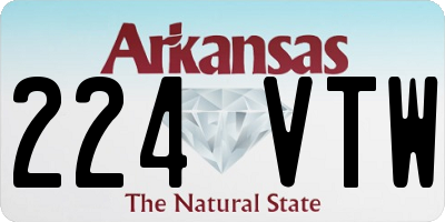 AR license plate 224VTW