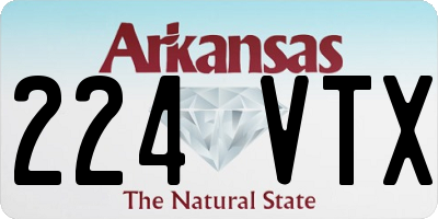 AR license plate 224VTX