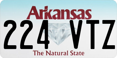 AR license plate 224VTZ