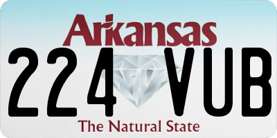 AR license plate 224VUB