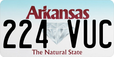 AR license plate 224VUC