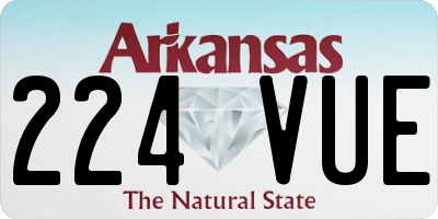 AR license plate 224VUE