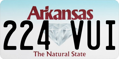 AR license plate 224VUI