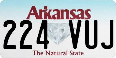AR license plate 224VUJ
