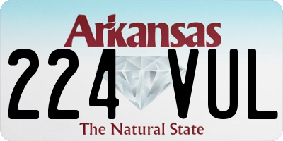 AR license plate 224VUL