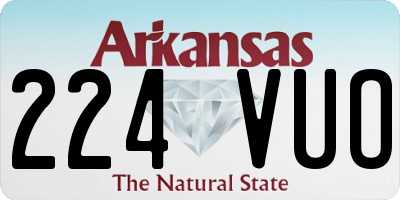 AR license plate 224VUO