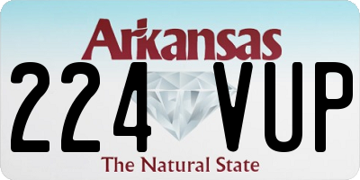 AR license plate 224VUP