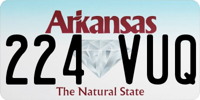 AR license plate 224VUQ