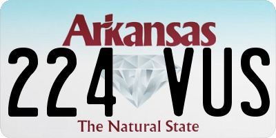 AR license plate 224VUS