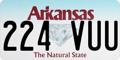 AR license plate 224VUU