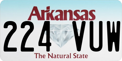 AR license plate 224VUW