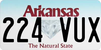 AR license plate 224VUX