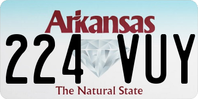 AR license plate 224VUY