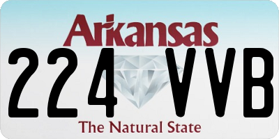 AR license plate 224VVB