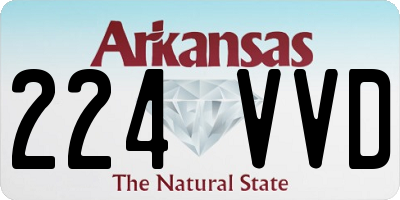 AR license plate 224VVD