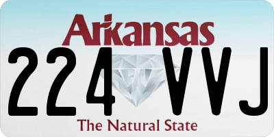 AR license plate 224VVJ