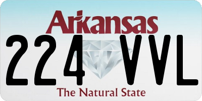AR license plate 224VVL