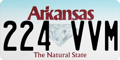 AR license plate 224VVM