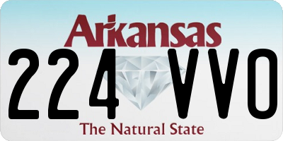 AR license plate 224VVO