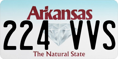 AR license plate 224VVS