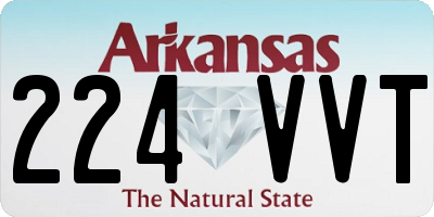 AR license plate 224VVT