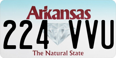 AR license plate 224VVU