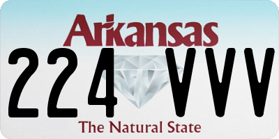 AR license plate 224VVV
