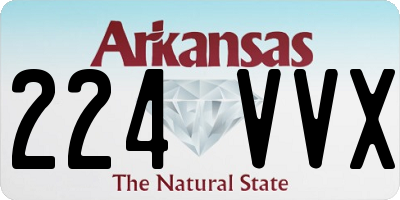 AR license plate 224VVX