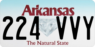 AR license plate 224VVY