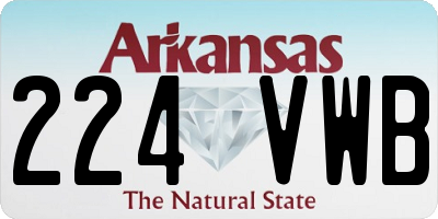 AR license plate 224VWB