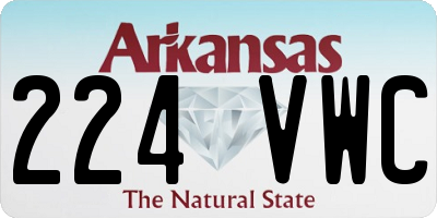AR license plate 224VWC