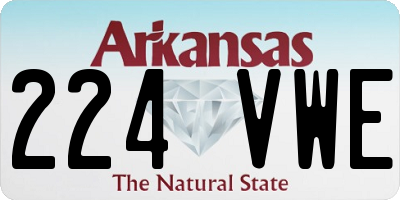 AR license plate 224VWE
