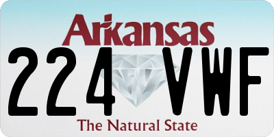 AR license plate 224VWF