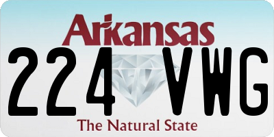 AR license plate 224VWG