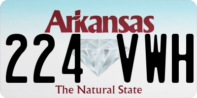 AR license plate 224VWH