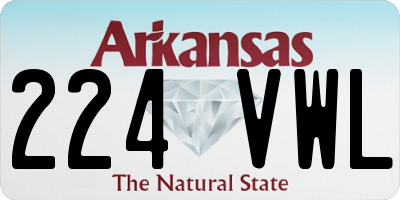 AR license plate 224VWL