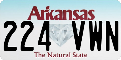 AR license plate 224VWN
