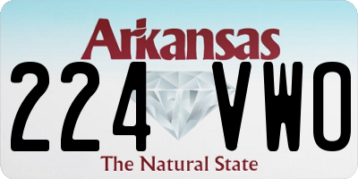 AR license plate 224VWO