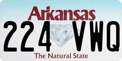 AR license plate 224VWQ