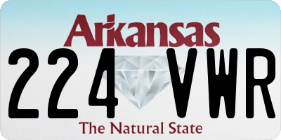 AR license plate 224VWR