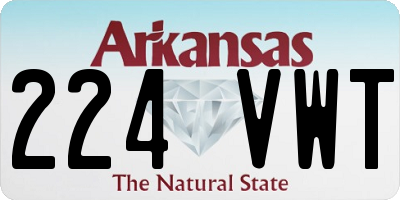 AR license plate 224VWT